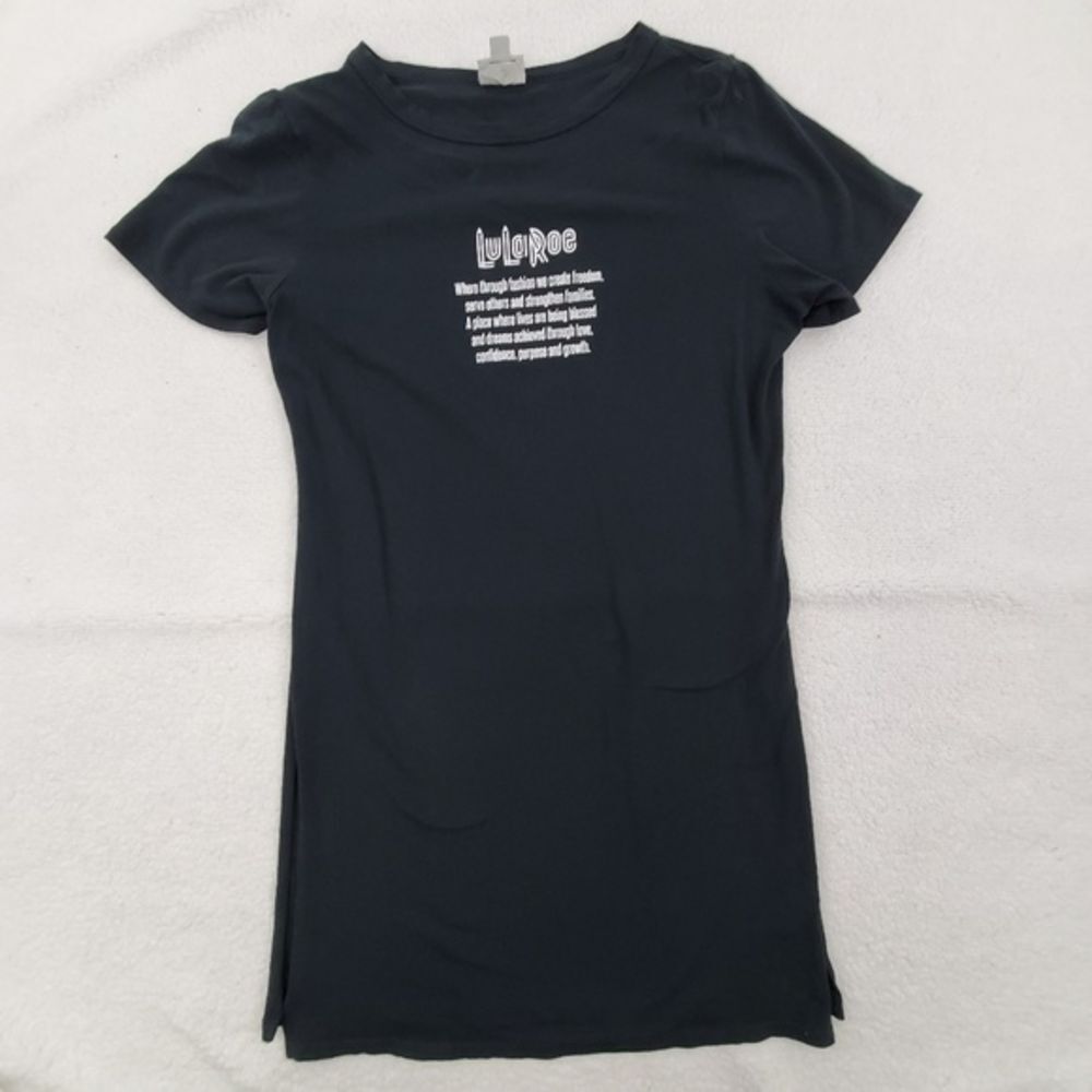 Lularoe Carol S Supply Black Solid‎ Logo Slit Short
